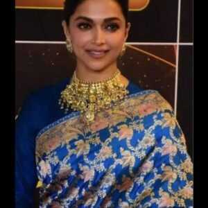 Blue Katan Silk Saree