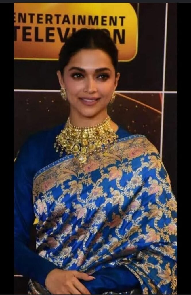 Blue Katan Silk Saree