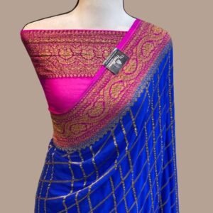 Royal Blue Banarasi Saree
