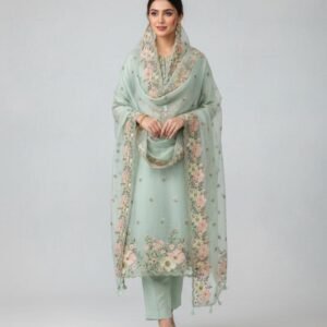 Banarasi kota check Embroidery Suit