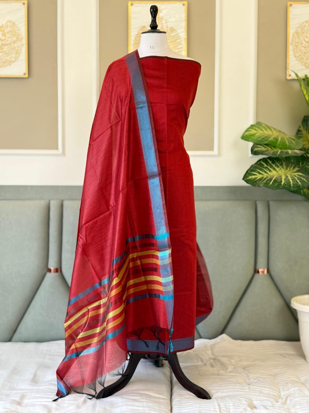 Banarasi Cotton Silk Suit - Image 2